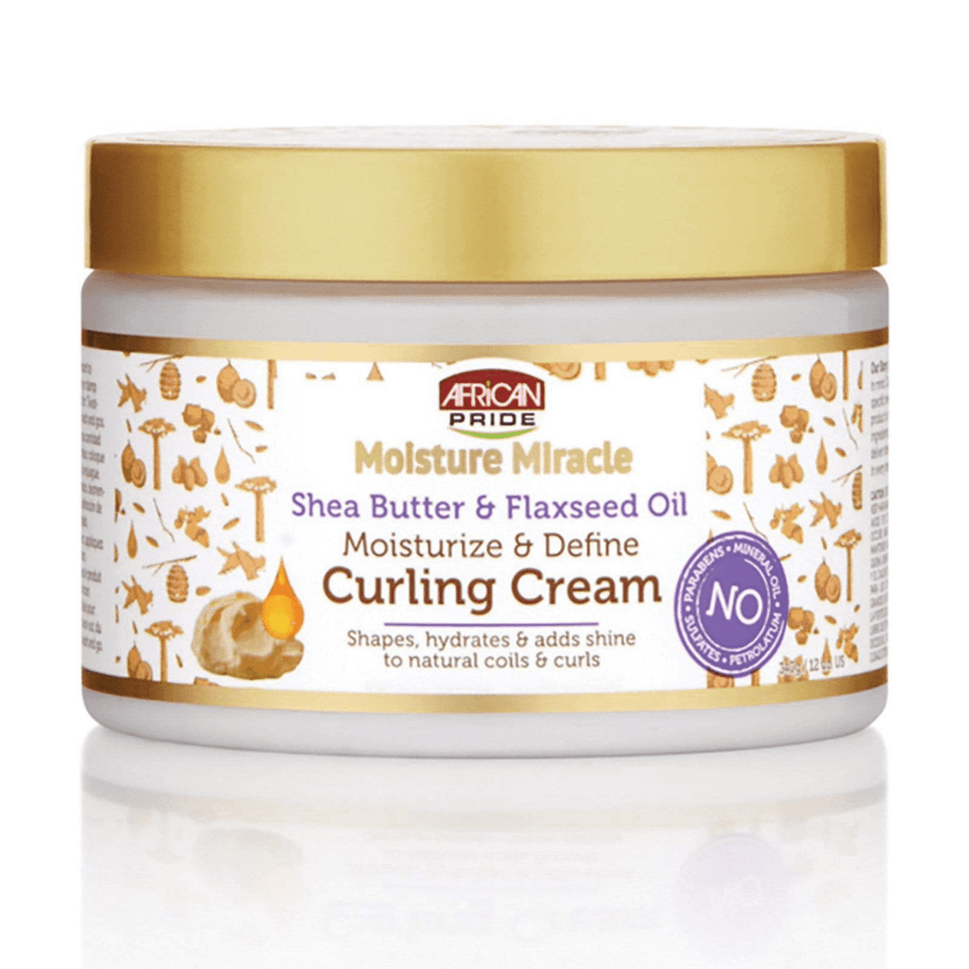 African Pride Moisture Miracle Shea Butter & Flaxseed Oil Curling Cream 340 G