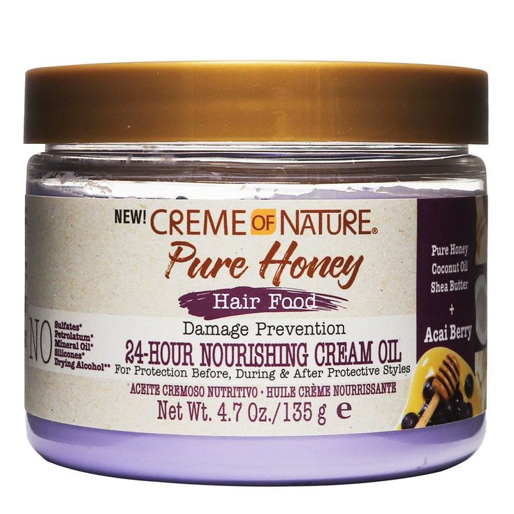 Creme of Nature Pure Honey Hair Food 24-Hour Nourishing Cream oil 135g